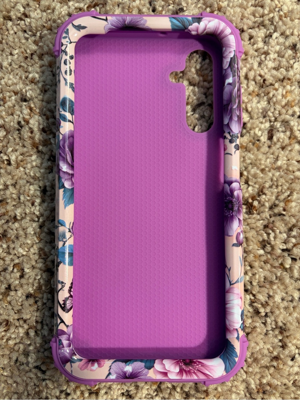 Galaxy A15 Phone Purple Floral Butterfly Phone Case Protector - Picture 2 of 6